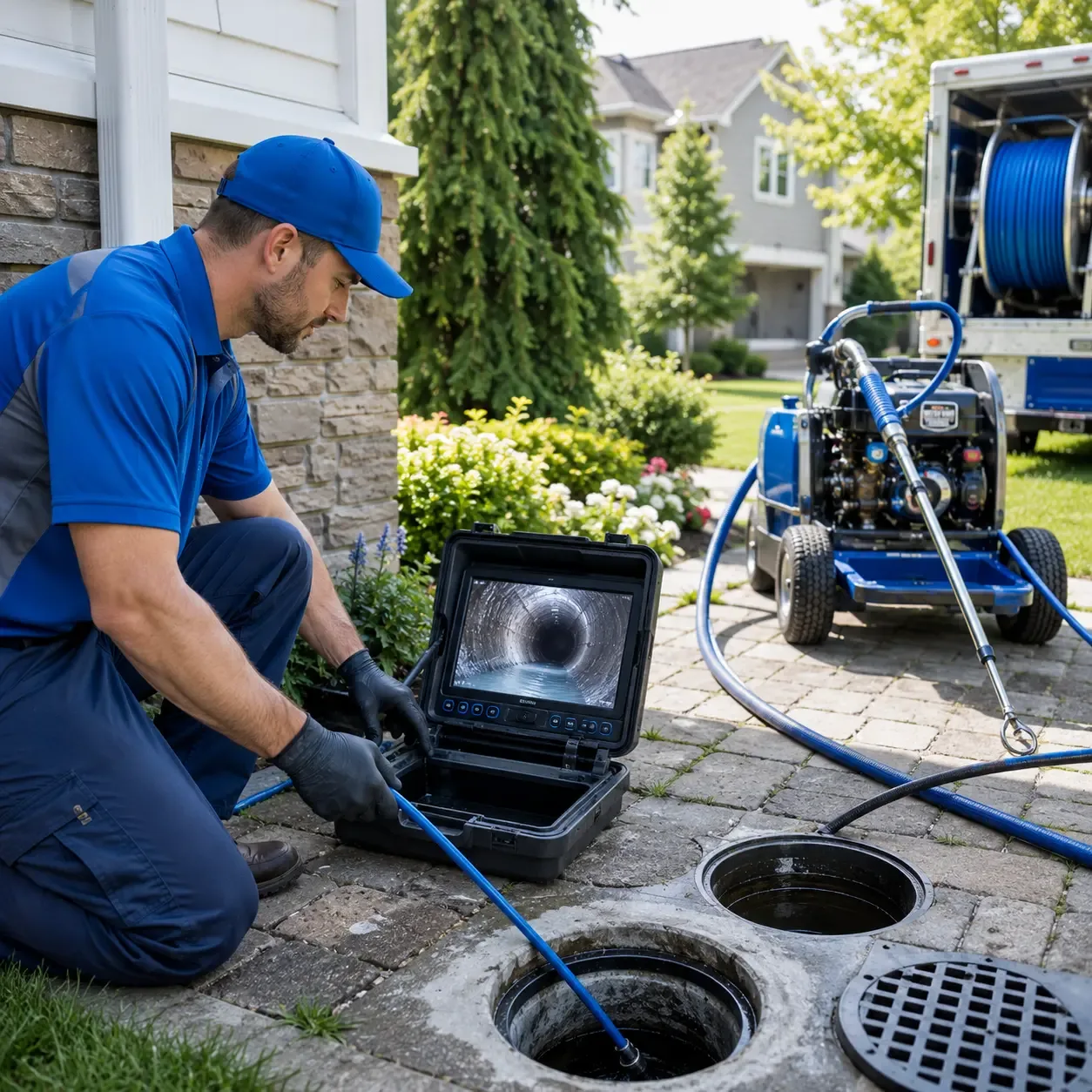 Outdoor drain cleaning professionals serving North Franklin, CT