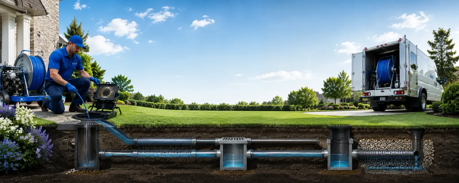 Outdoor drain cleaning information for North Franklin, CT